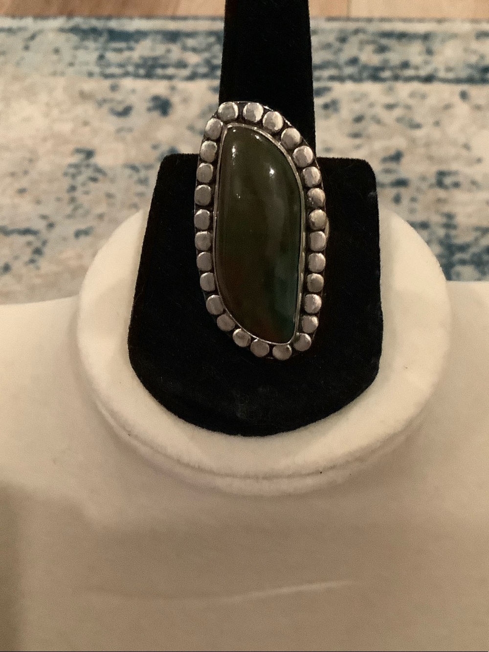 Size 8; S925; Genuine Navajo Turquoise- Very rare stone!